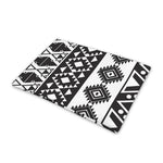 Dark Grey Aztec Pattern Print Pet Cooling Mat Cover