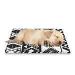Dark Grey Aztec Pattern Print Pet Cooling Mat Cover