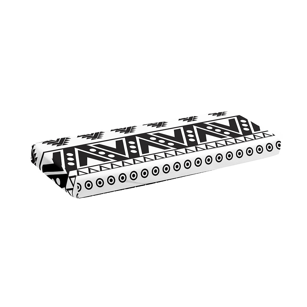Dark Grey Aztec Pattern Print Piano Keyboard Cover