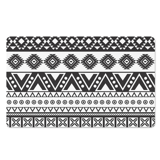 Dark Grey Aztec Pattern Print Polyester Doormat