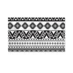 Dark Grey Aztec Pattern Print Polyester Flag