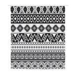 Dark Grey Aztec Pattern Print Polyester Shower Curtain