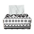 Dark Grey Aztec Pattern Print Rectangle Tissue Box Cover