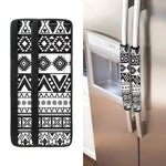 Dark Grey Aztec Pattern Print Refrigerator Handle Covers