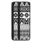 Dark Grey Aztec Pattern Print Refrigerator Handle Covers