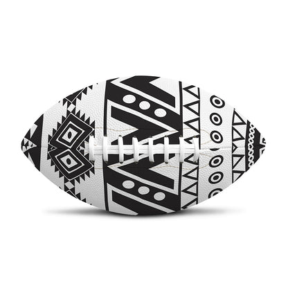 Dark Grey Aztec Pattern Print Rugby Ball
