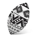 Dark Grey Aztec Pattern Print Rugby Ball