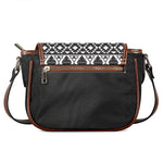 Dark Grey Aztec Pattern Print Saddle Bag