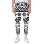 Dark Grey Aztec Pattern Print Scuba Joggers
