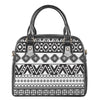 Dark Grey Aztec Pattern Print Shoulder Handbag