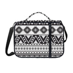 Dark Grey Aztec Pattern Print Shoulder Strap Bible Bag
