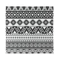 Dark Grey Aztec Pattern Print Silk Bandana