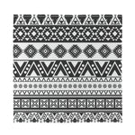Dark Grey Aztec Pattern Print Silk Bandana