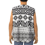Dark Grey Aztec Pattern Print Sleeveless Baseball Jersey