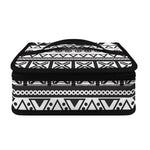 Dark Grey Aztec Pattern Print Small Lunch Bag