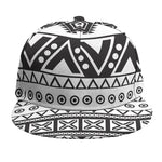 Dark Grey Aztec Pattern Print Snapback Cap