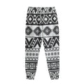 Dark Grey Aztec Pattern Print Sweatpants