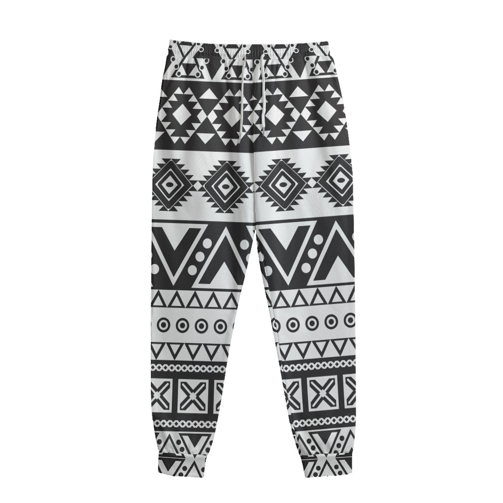 Dark Grey Aztec Pattern Print Sweatpants