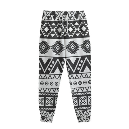 Dark Grey Aztec Pattern Print Sweatpants