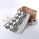 Dark Grey Aztec Pattern Print Towel