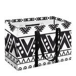 Dark Grey Aztec Pattern Print Utility Tote Bag