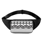 Dark Grey Aztec Pattern Print Waist Bag