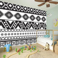 Dark Grey Aztec Pattern Print Wall Sticker