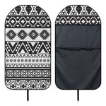 Dark Grey Aztec Pattern Print Waterproof Car Seat Cover