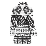 Dark Grey Aztec Pattern Print Women's Bathrobe