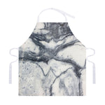 Dark Grey White Marble Print Adjustable Apron