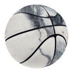 Dark Grey White Marble Print Basketball