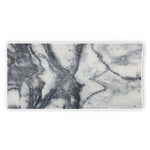Dark Grey White Marble Print Beach Towel