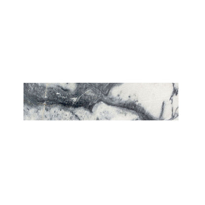 Dark Grey White Marble Print Bed Runner