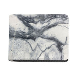 Dark Grey White Marble Print Bifold Wallet