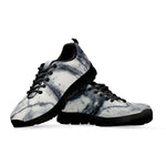 Dark Grey White Marble Print Black Running Shoes