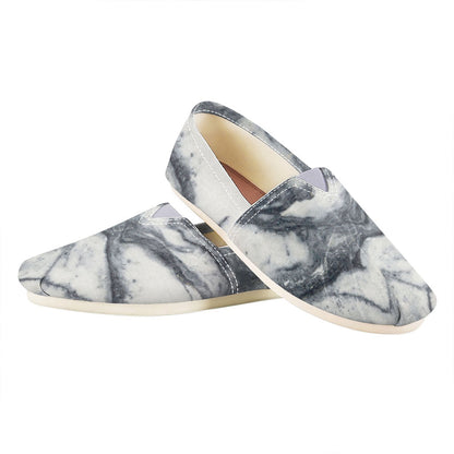 Dark Grey White Marble Print Casual Shoes