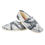 Dark Grey White Marble Print Casual Shoes