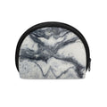 Dark Grey White Marble Print Coin Purse