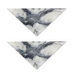 Dark Grey White Marble Print Dog Bandana