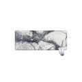 Dark Grey White Marble Print Extended Mouse Pad