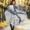 Dark Grey White Marble Print Foldable Umbrella