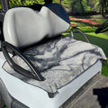 Dark Grey White Marble Print Golf Cart Seat Cover
