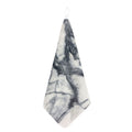 Dark Grey White Marble Print Hand Towel