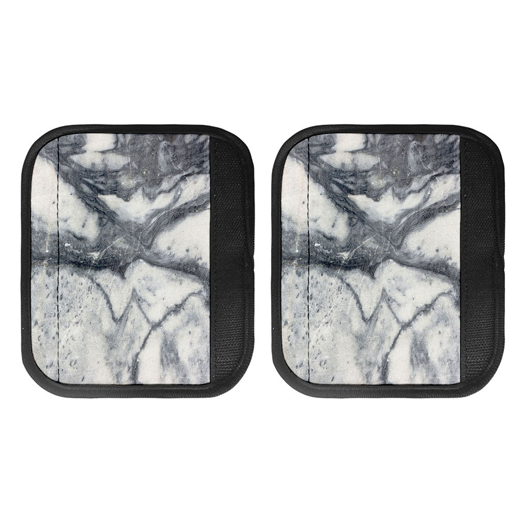 Dark Grey White Marble Print Handle Covers