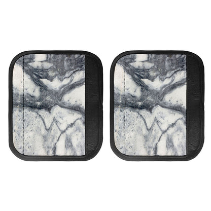 Dark Grey White Marble Print Handle Covers