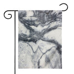 Dark Grey White Marble Print House Flag