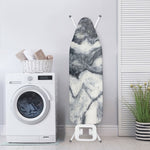Dark Grey White Marble Print Ironing Board Cover