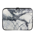 Dark Grey White Marble Print Laptop Sleeve