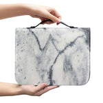 Dark Grey White Marble Print Leather Bible Cover