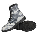 Dark Grey White Marble Print Backpack